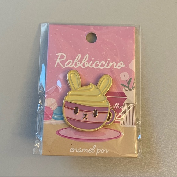 Rabbiccino enamel pin - Picture 1 of 1